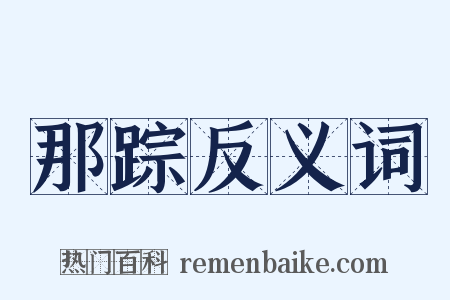那踪反义词是什么意思的图片